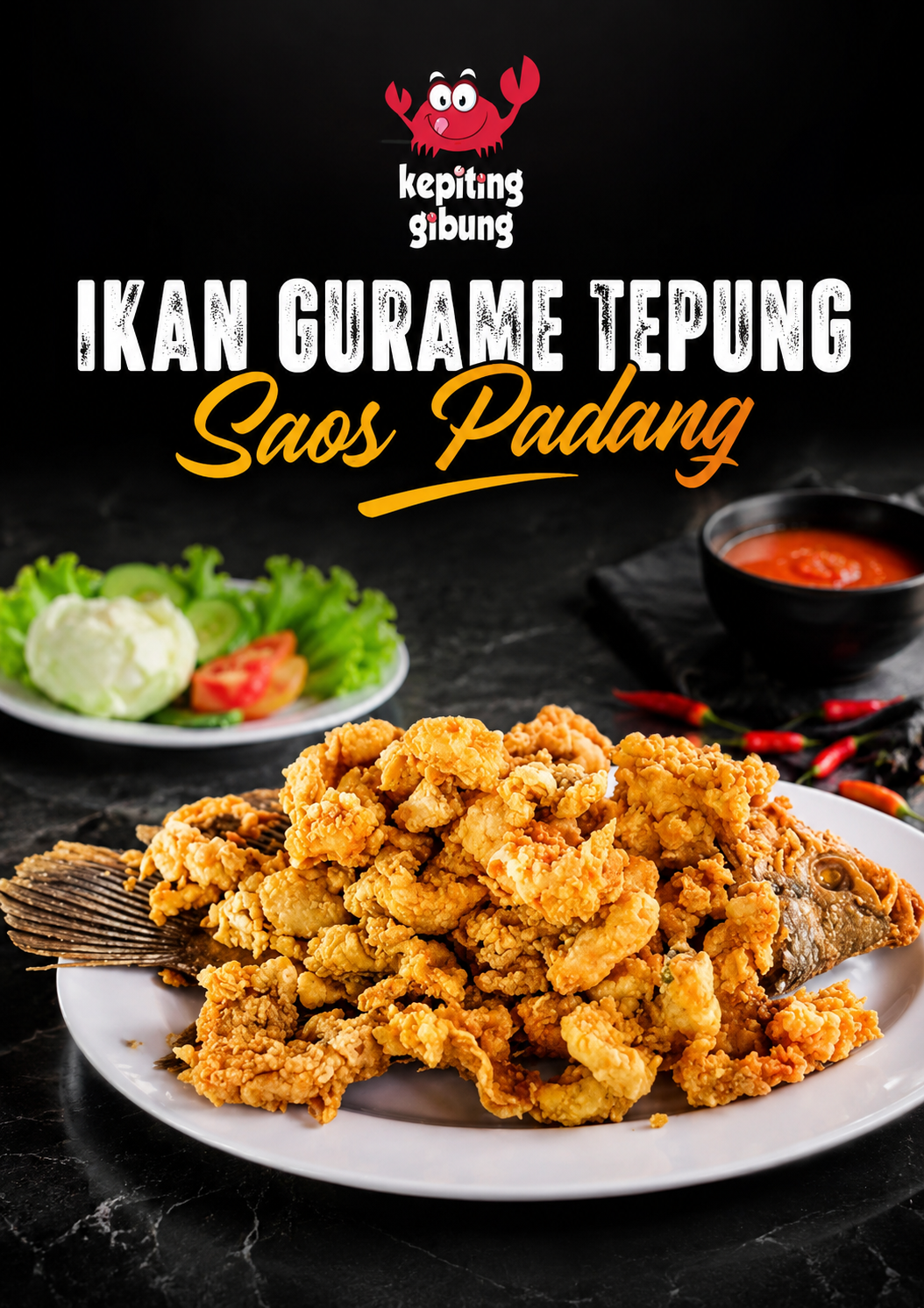 Ikan Gurame Tepung Saos Padang